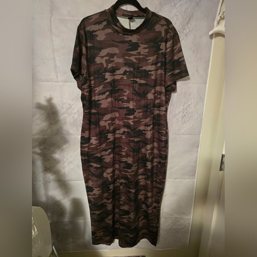 SHEIN Camouflage Maxi Dress